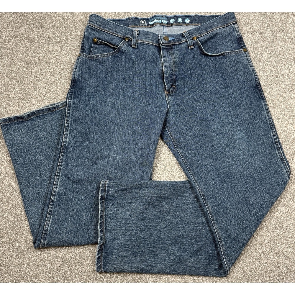 Wrangler 47 Cowboy Cut Jeans‎ 34x30 Blue Regular Fit Western Denim